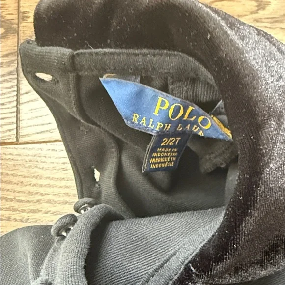 Polo by Ralph Lauren Black velvet collar 2T dress valentines day photoshoot EUC - Picture 2 of 5